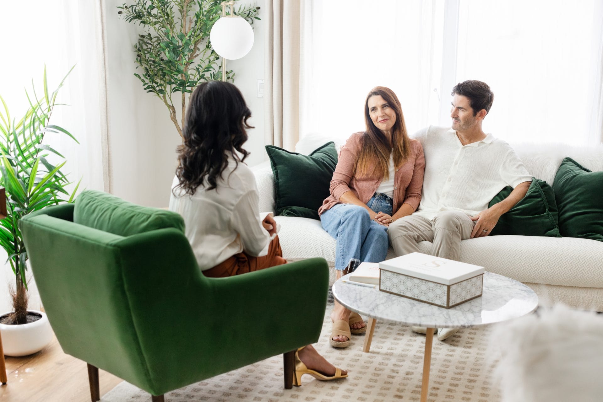 In the consultation room with a couple.