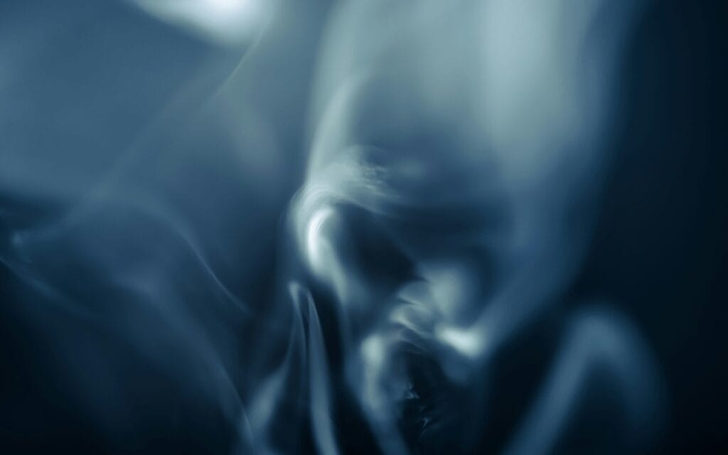 Artistic rendering of an ultrasound image symbolizing pregnancy, loss, and the emotional complexity of reproductive health.