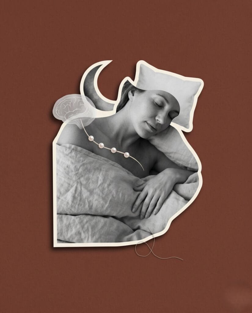 modern art new 2026 design women sleeping bordered cutout moon new design trend using typography and visual cut outs wesley smith cape town south africa